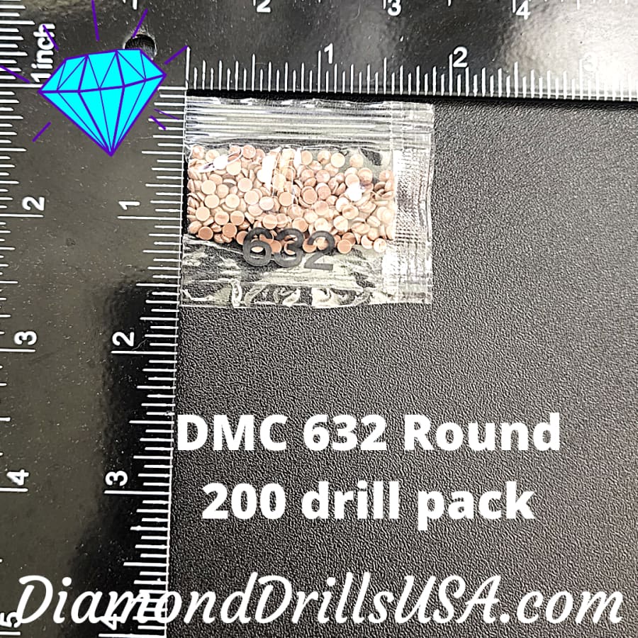 DMC 632 ROUND 5D Diamond Painting Drills Beads DMC 632 Ultra