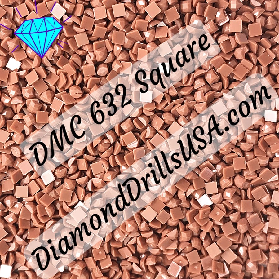 DMC 632 SQUARE 5D Diamond Painting Drills Beads DMC 632