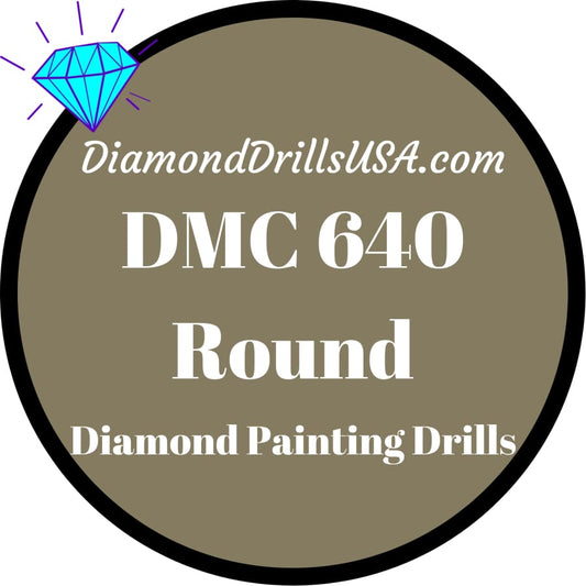DMC 640 ROUND 5D Diamond Painting Drills Beads DMC 640 Very 