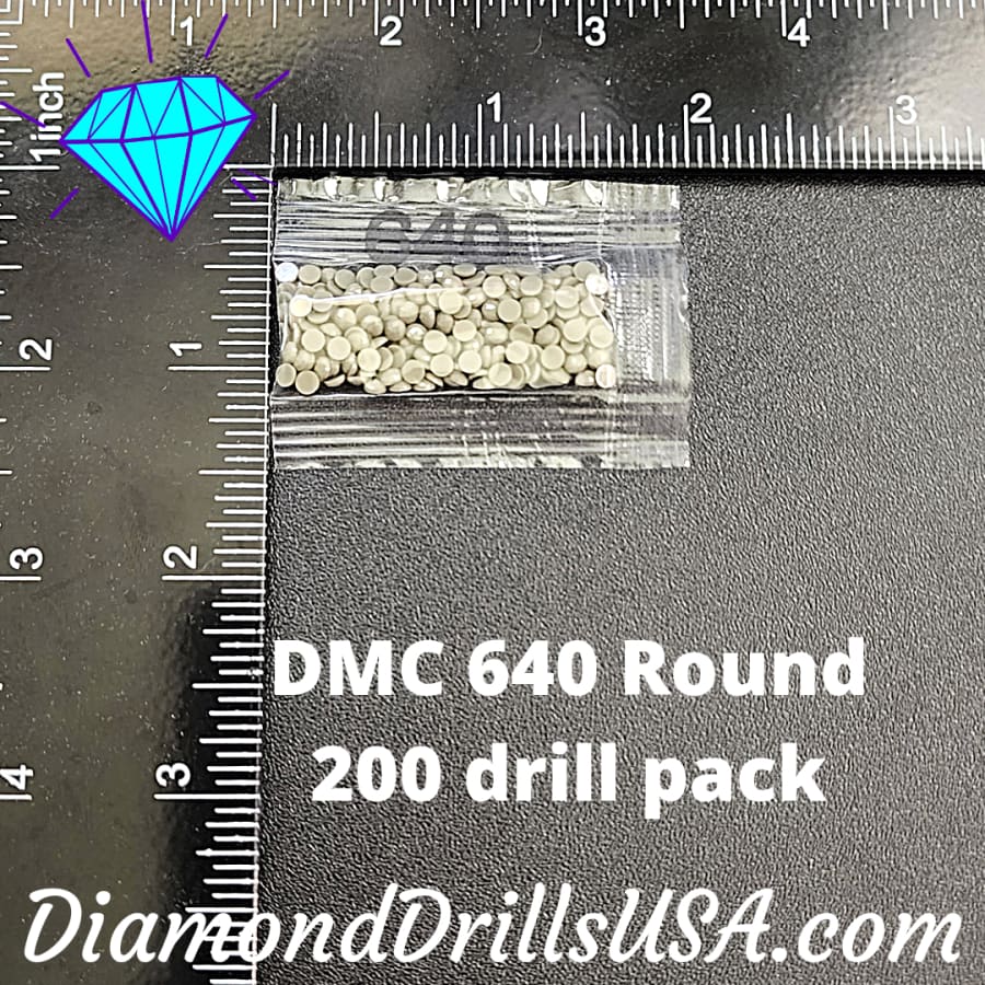 DMC 640 ROUND 5D Diamond Painting Drills Beads DMC 640 Very