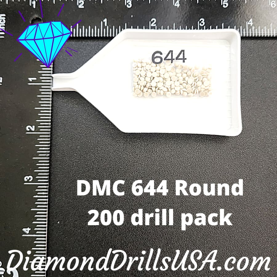 DMC 644 ROUND 5D Diamond Painting Drills Beads DMC 644
