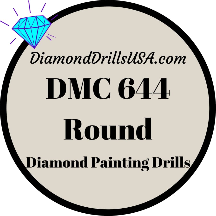 DMC 644 ROUND 5D Diamond Painting Drills Beads DMC 644