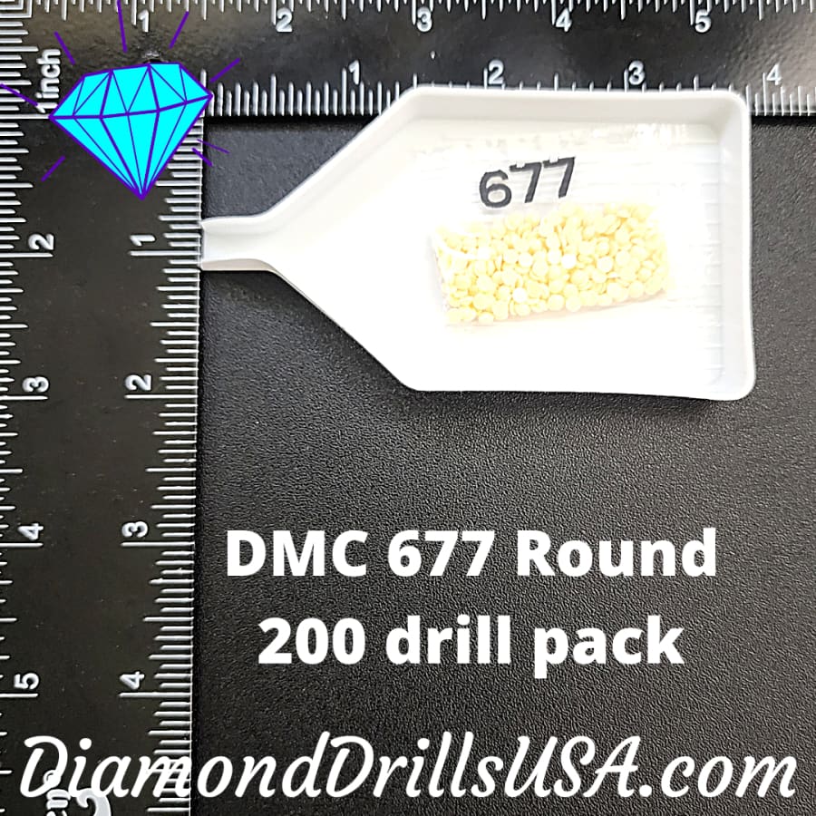 DMC 677 ROUND 5D Diamond Painting Drills Beads DMC 677 Very
