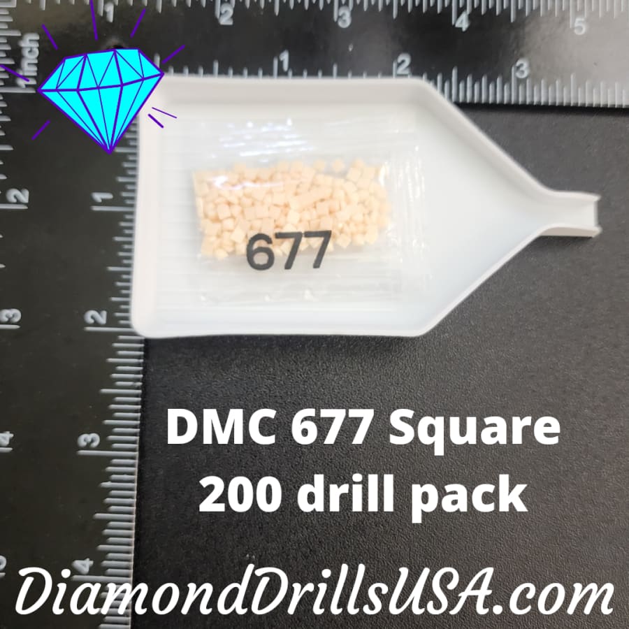 DMC 677 SQUARE 5D Diamond Painting Drills Beads DMC 677 Very