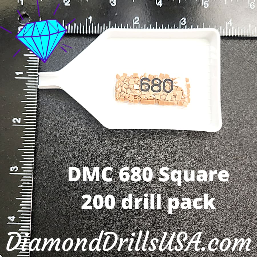DMC 680 SQUARE 5D Diamond Painting Drills Beads DMC 680 Dark