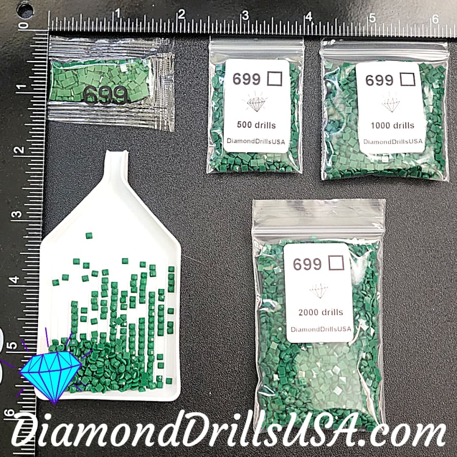 DMC 699 SQUARE 5D Diamond Painting Drills Beads DMC 699