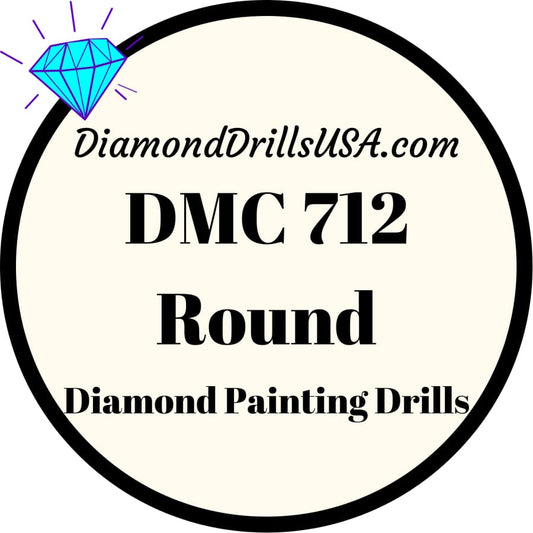 DMC 712 ROUND 5D Diamond Painting Drills Beads DMC 712 Cream