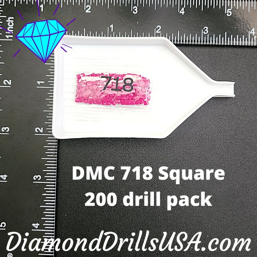 DMC 718 SQUARE 5D Diamond Painting Drills Beads DMC 718 Plum