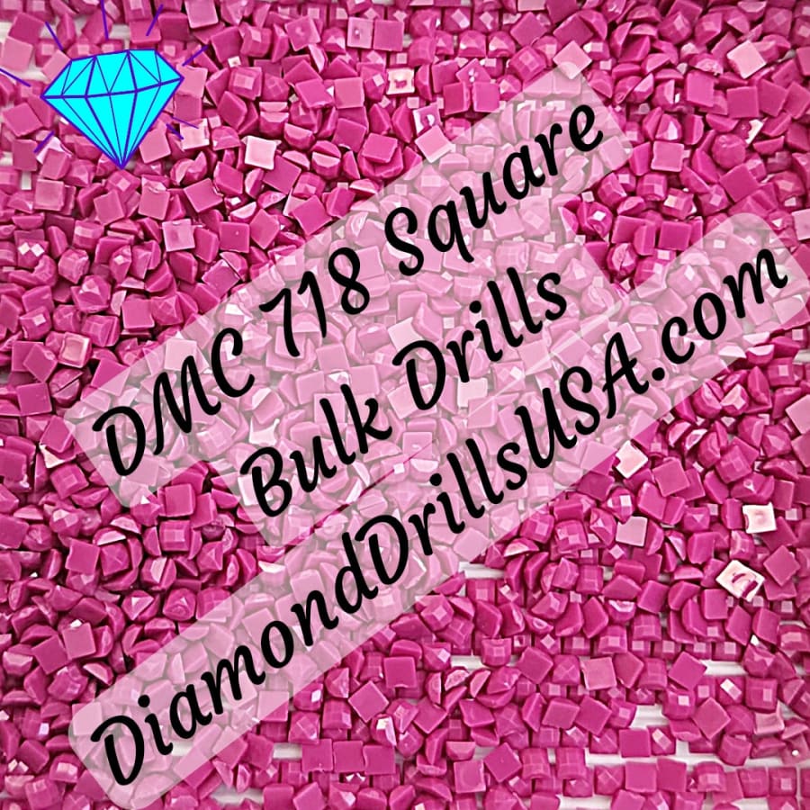 DMC 718 SQUARE 5D Diamond Painting Drills Beads DMC 718 Plum