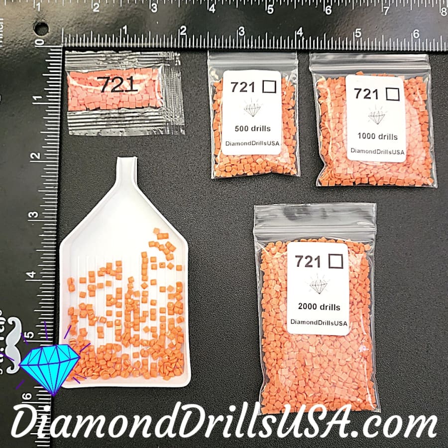 DMC 721 SQUARE 5D Diamond Painting Drills Beads DMC 721