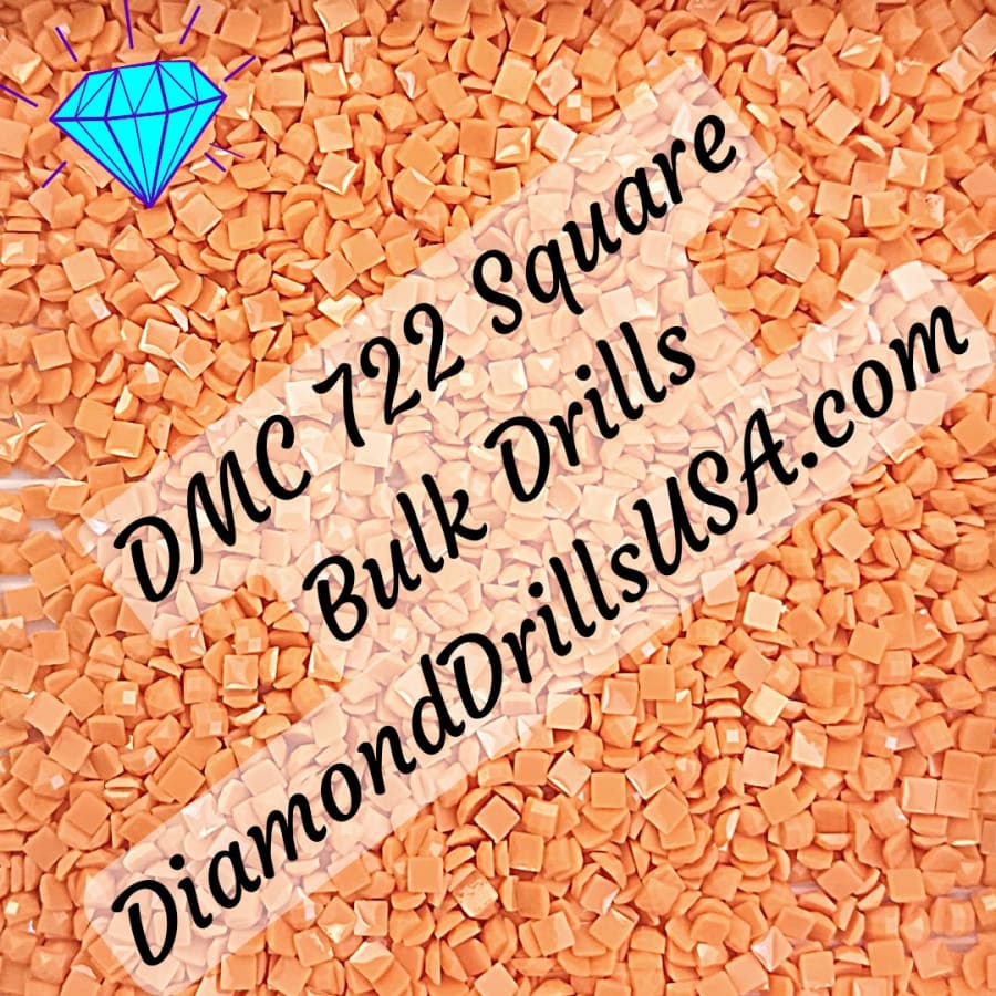 DMC 722 SQUARE 5D Diamond Painting Drills Beads DMC 722