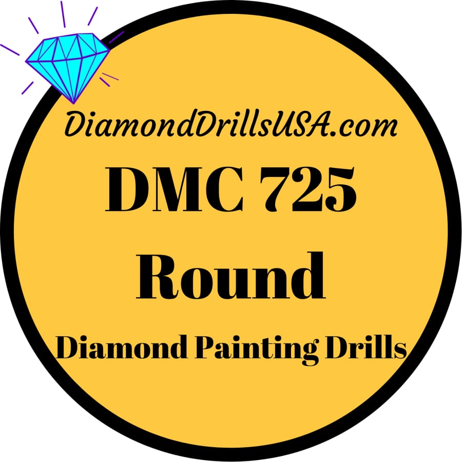 DMC 725 ROUND 5D Diamond Painting Drills Beads DMC 725