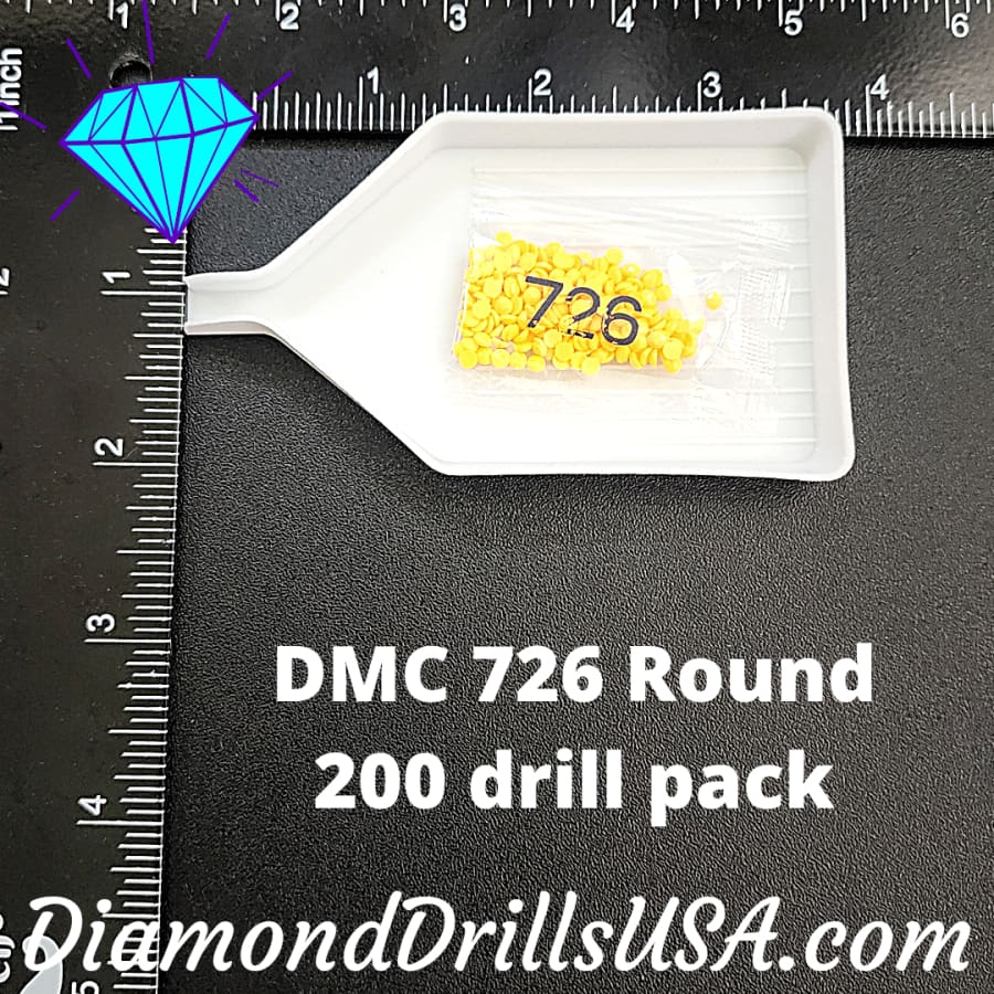 DMC 726 ROUND 5D Diamond Painting Drills Beads DMC 726 Light