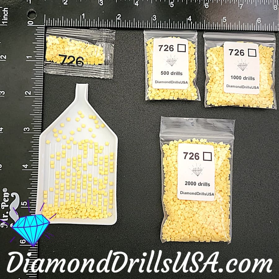 DMC 726 SQUARE 5D Diamond Painting Drills Beads DMC 726