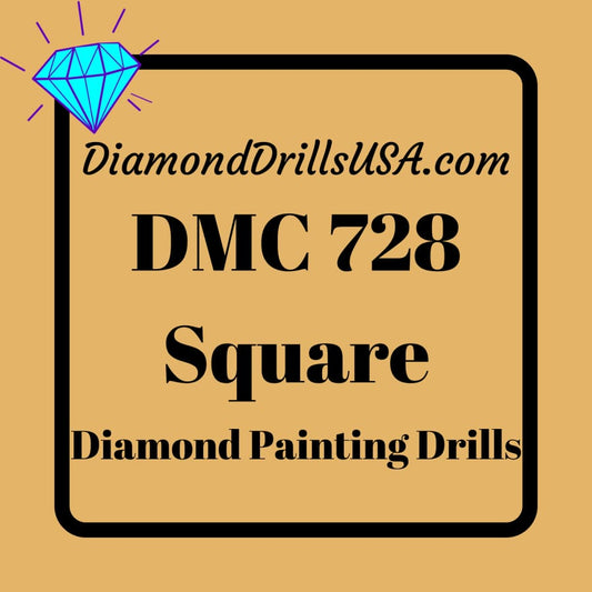 DMC 728 SQUARE 5D Diamond Painting Drills Beads DMC 728