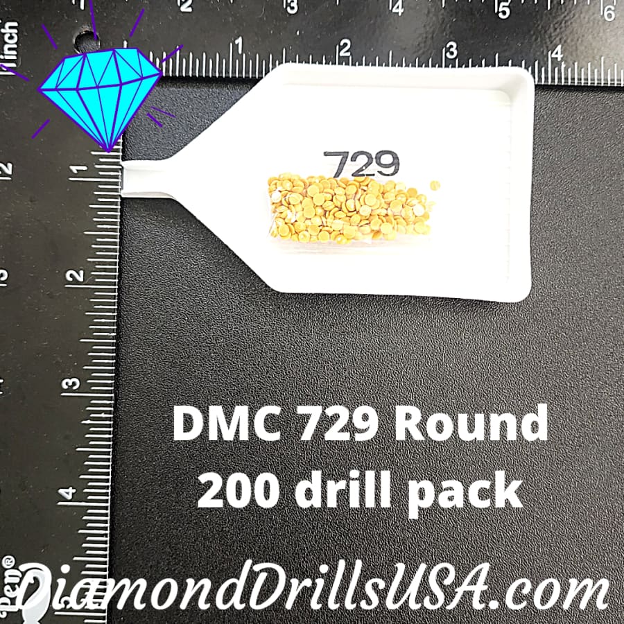 DMC 729 ROUND 5D Diamond Painting Drills DMC 729 Medium Old