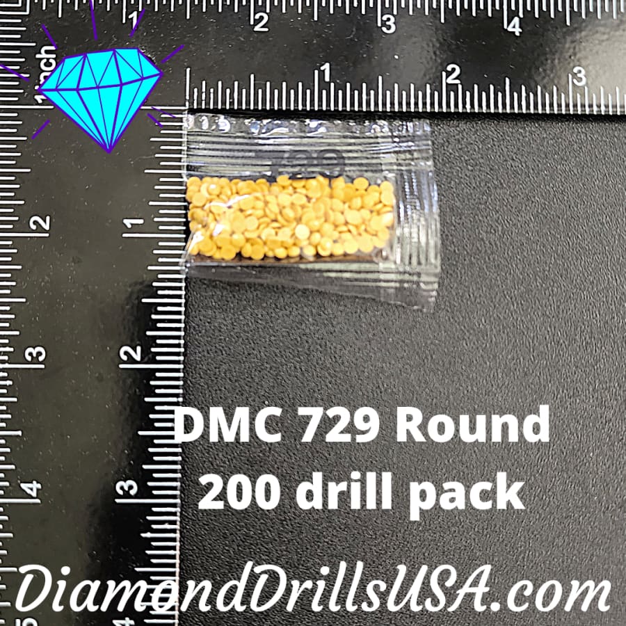 DMC 729 ROUND 5D Diamond Painting Drills DMC 729 Medium Old