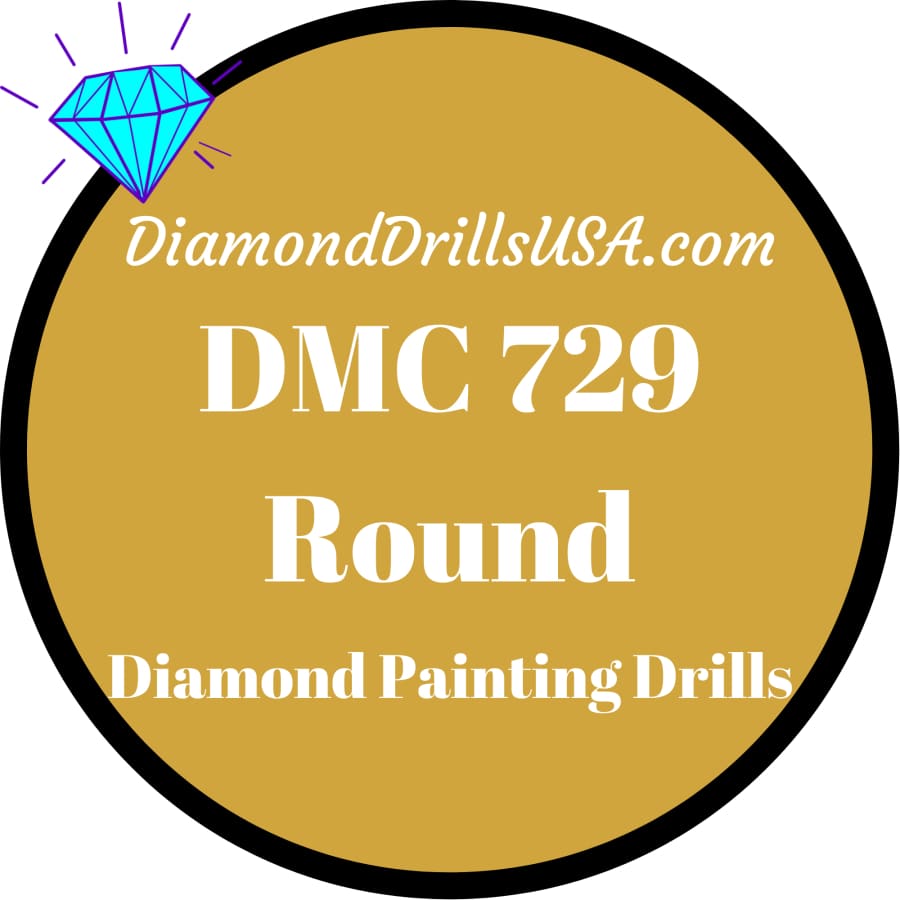 DMC 729 ROUND 5D Diamond Painting Drills DMC 729 Medium Old