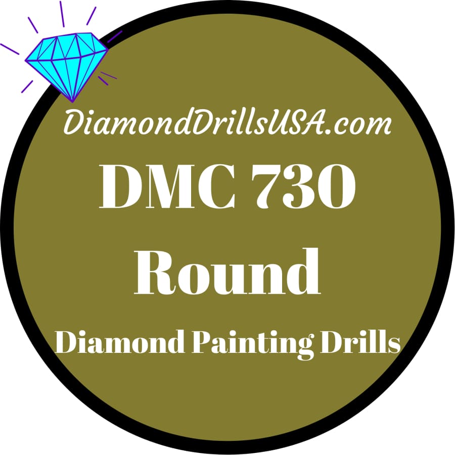 DMC 730 ROUND 5D Diamond Painting Drills Beads DMC 730 Very