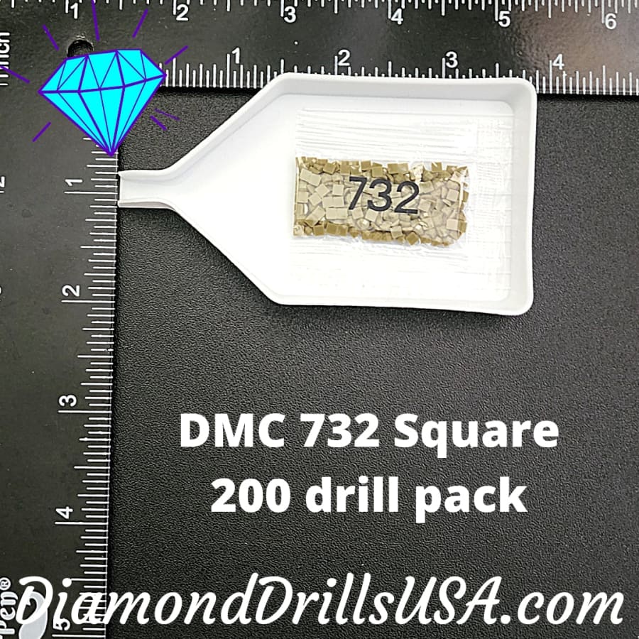 DMC 732 SQUARE 5D Diamond Painting Drills Beads DMC 732