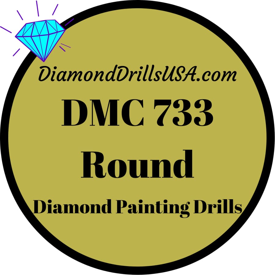 DMC 733 ROUND 5D Diamond Painting Drills Beads DMC 733