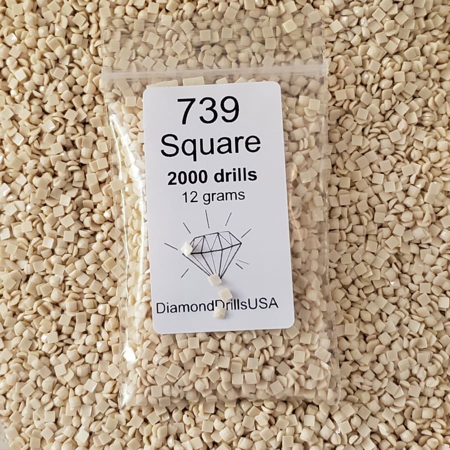 DMC 739 SQUARE 5D Diamond Painting Drills Beads DMC 739