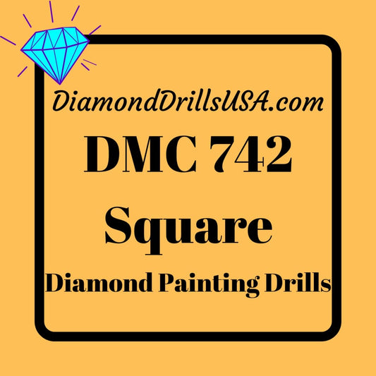 DMC 742 SQUARE 5D Diamond Painting Drills Beads DMC 742
