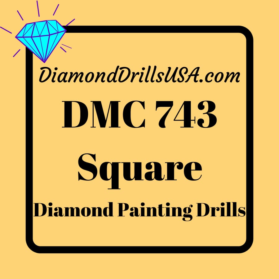 DMC 743 SQUARE 5D Diamond Painting Drills Beads DMC 743 Pale