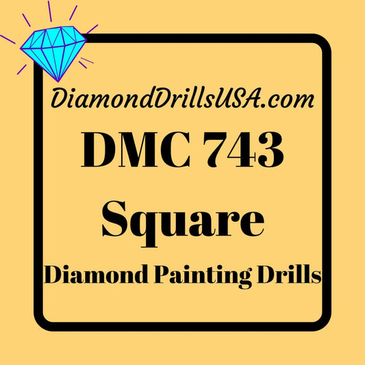 DMC 743 SQUARE 5D Diamond Painting Drills Beads DMC 743 Pale