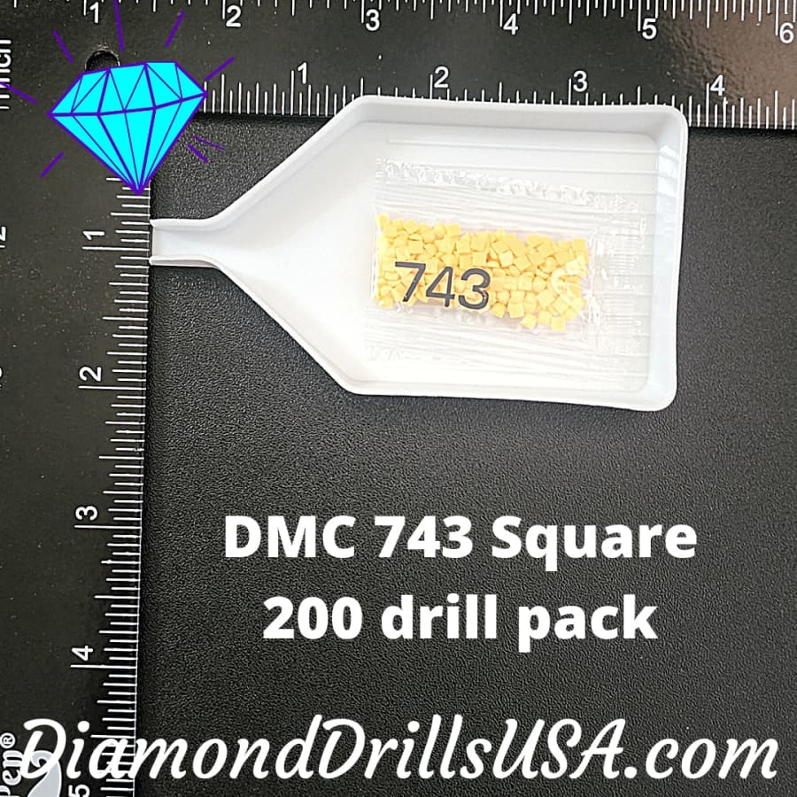 DMC 743 SQUARE 5D Diamond Painting Drills Beads DMC 743 Pale