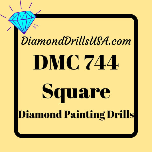 DMC 744 SQUARE 5D Diamond Painting Drills DMC Beads 744 Pale