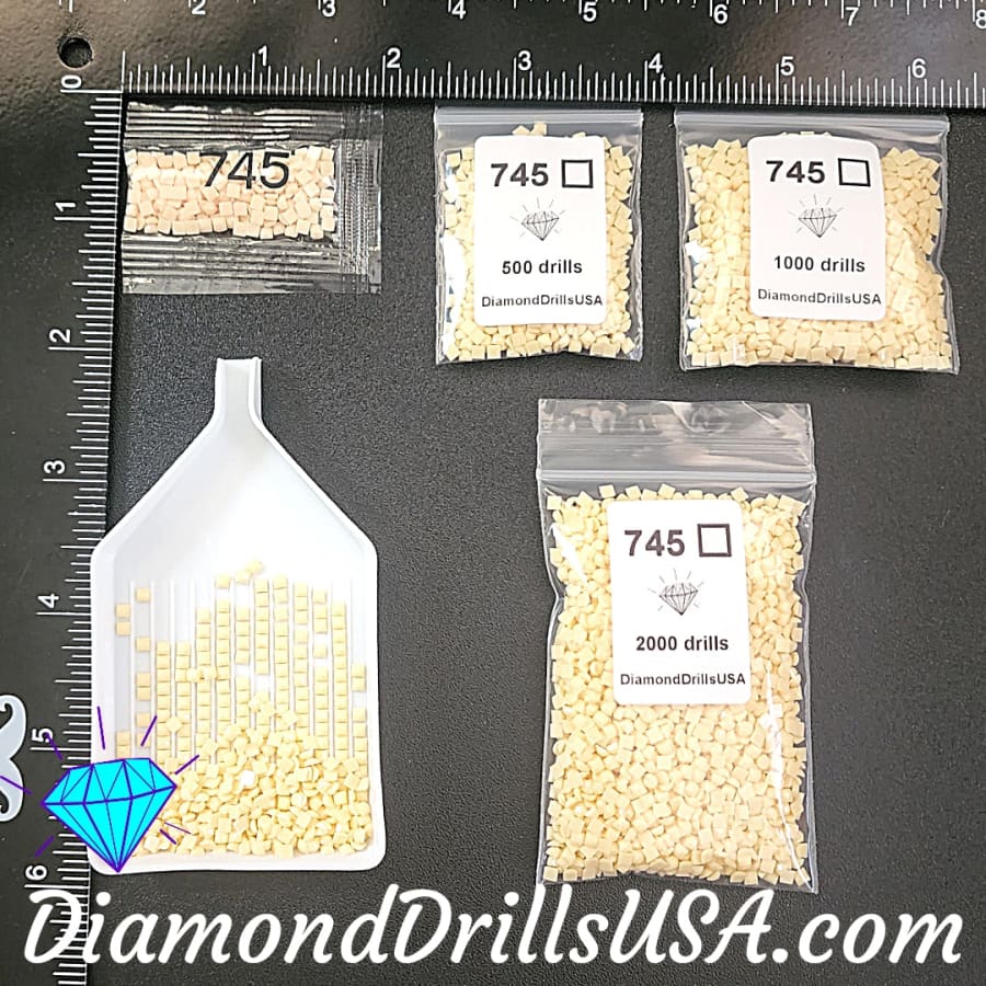 DMC 745 SQUARE 5D Diamond Painting Drills Beads DMC 745