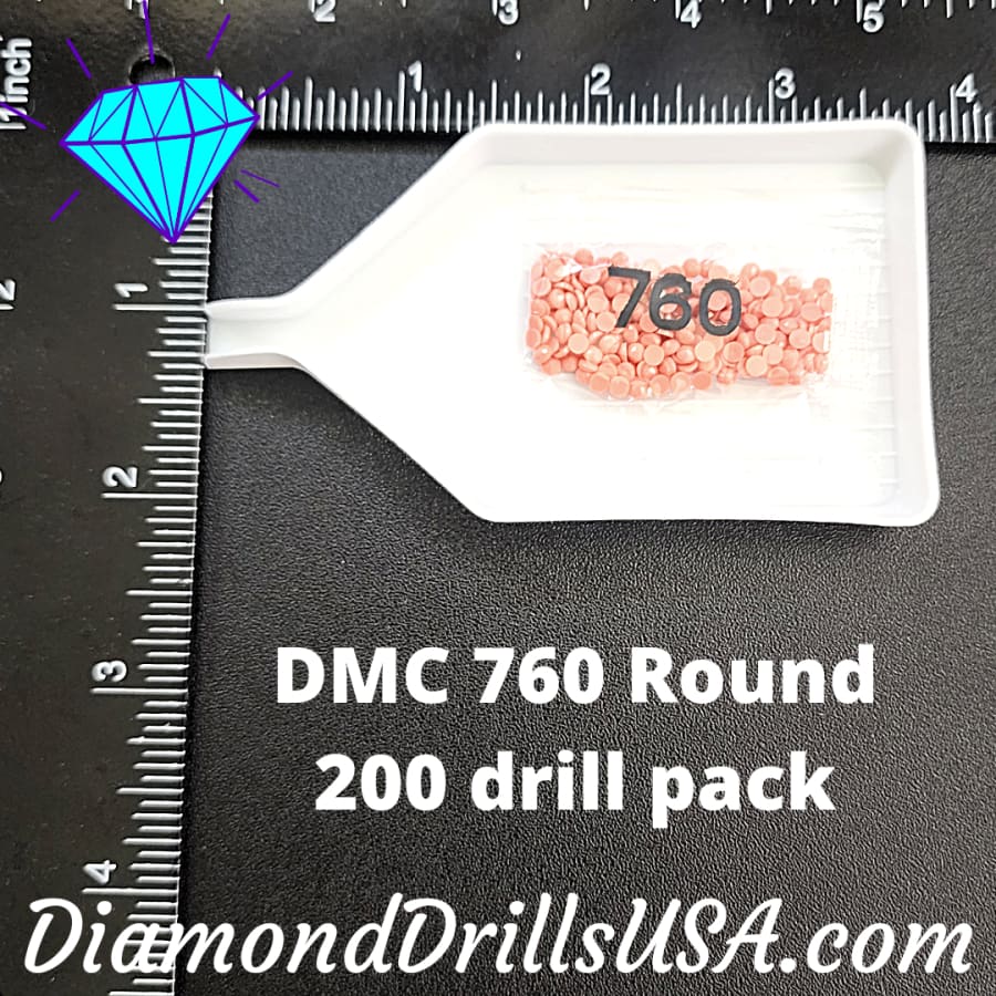 DMC 760 ROUND 5D Diamond Painting Drills Beads DMC 760