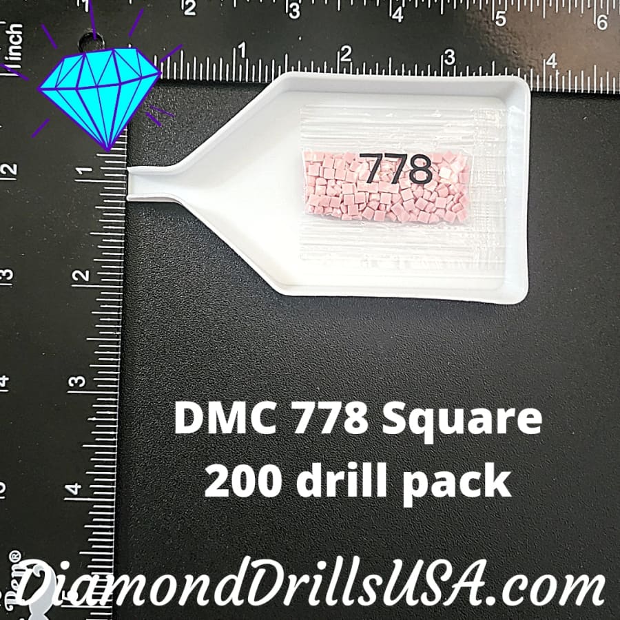 DMC 778 SQUARE 5D Diamond Painting Drills Beads DMC 778 Very