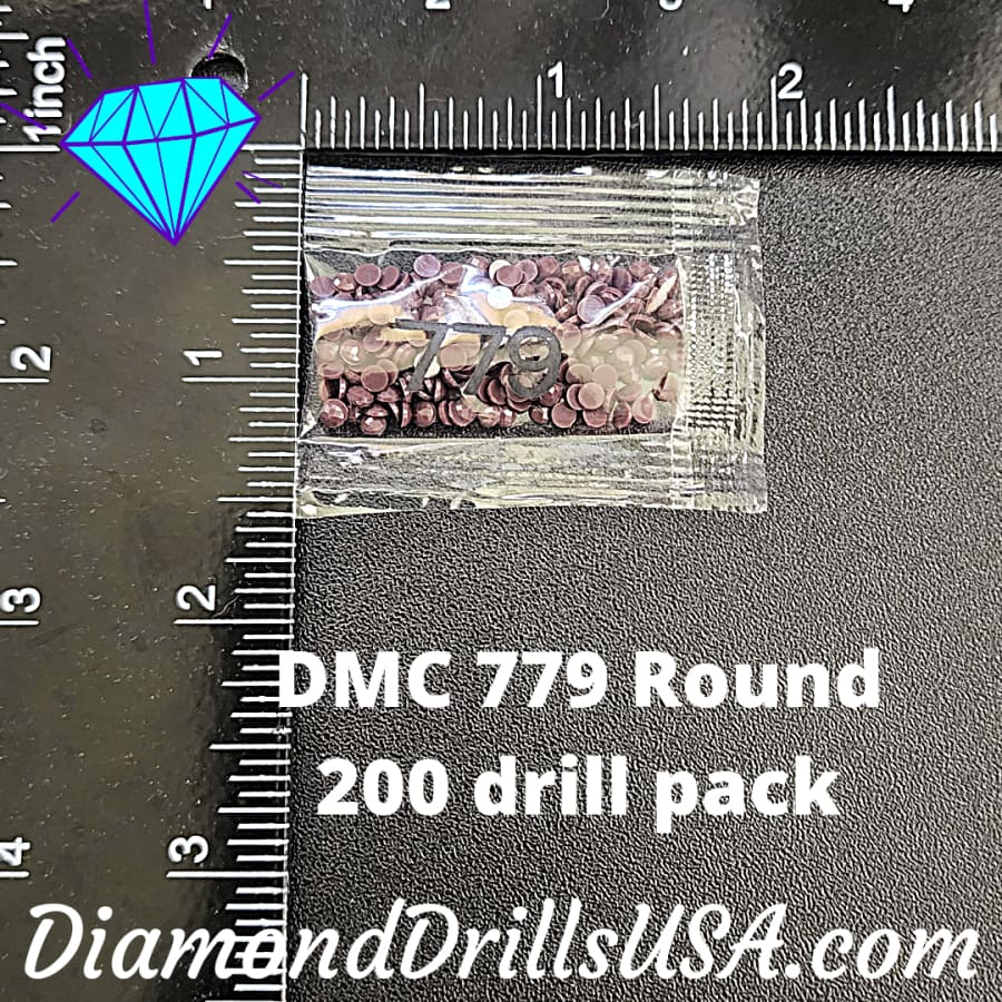 DMC 779 ROUND 5D Diamond Painting Drills Beads DMC 779 Dark
