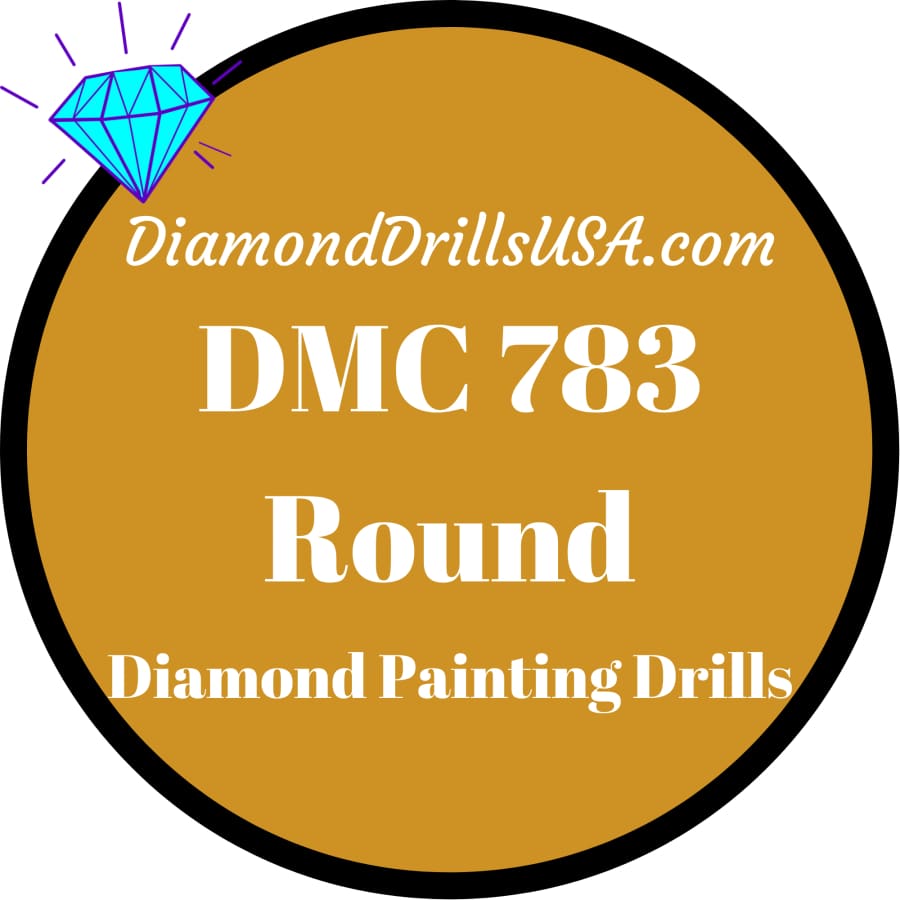 DMC 783 ROUND 5D Diamond Painting Drills Beads DMC 783