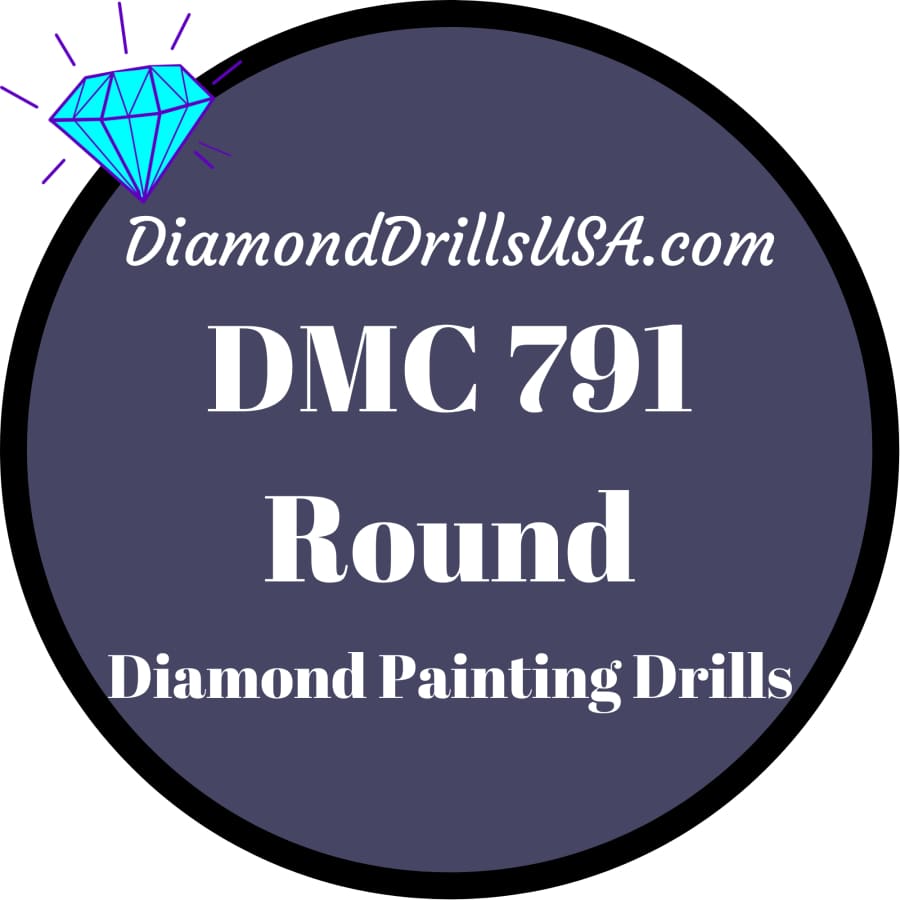 DMC 791 ROUND 5D Diamond Painting Drills Beads DMC 791 Very