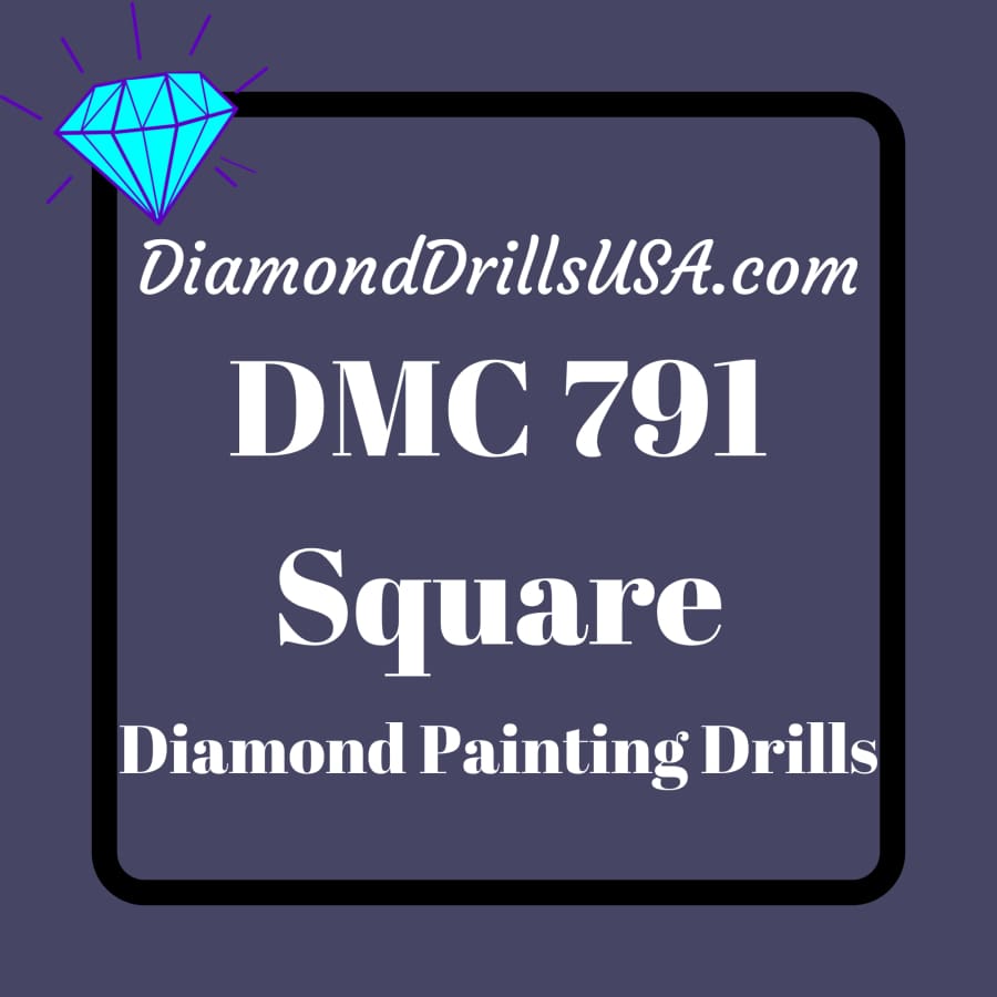 DMC 791 SQUARE 5D Diamond Painting Drills Beads DMC 791 Very