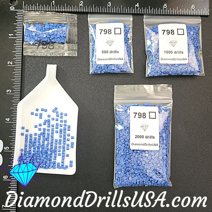 DMC 798 SQUARE 5D Diamond Painting Drills Beads DMC 798 Dark
