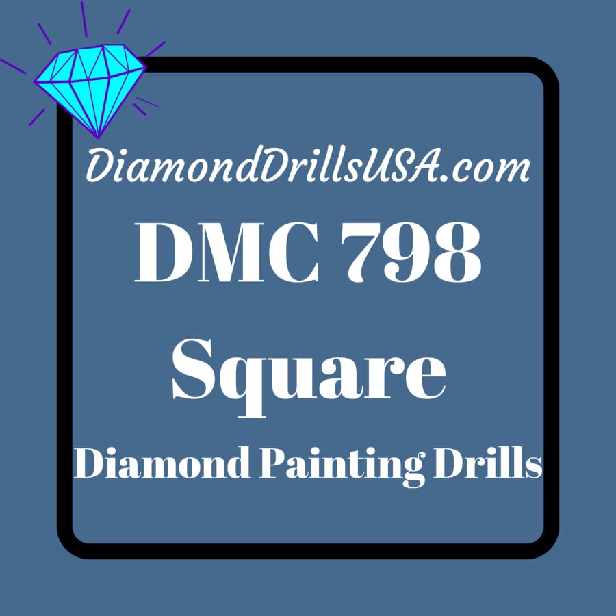 DMC 798 SQUARE 5D Diamond Painting Drills Beads DMC 798 Dark