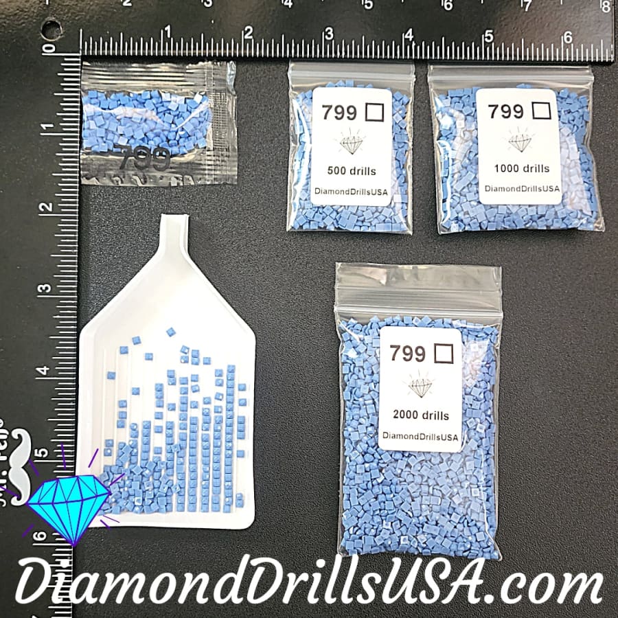 DMC 799 SQUARE 5D Diamond Painting Drills Beads DMC 799