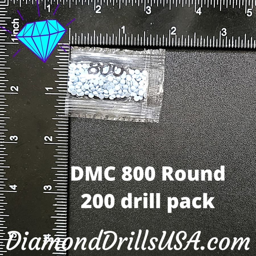 DMC 800 ROUND 5D Diamond Painting Drills Beads DMC 800 Pale