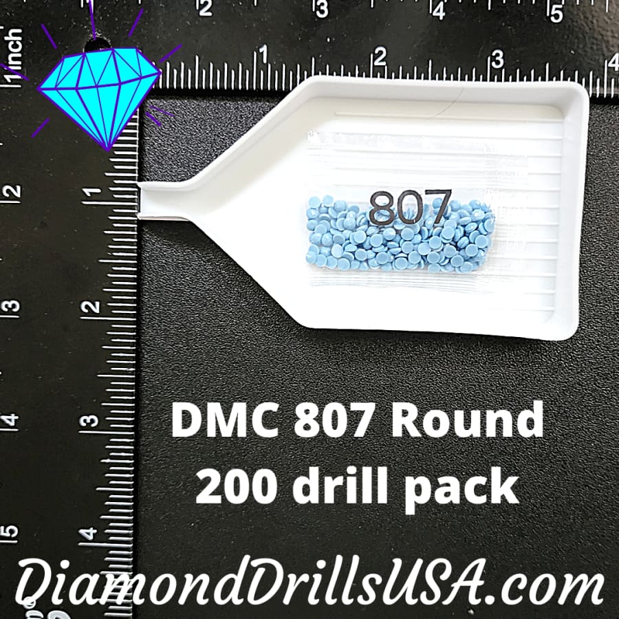 DMC 807 ROUND 5D Diamond Painting Drills Beads DMC 807