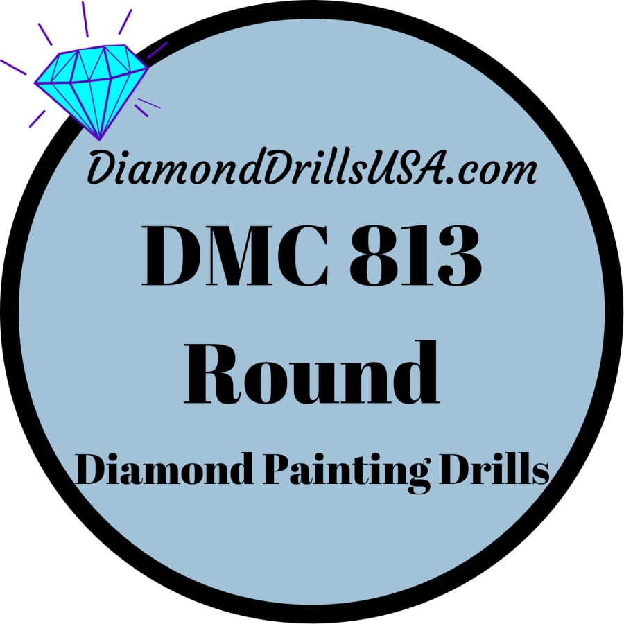 DMC 813 ROUND 5D Diamond Painting Drills Beads DMC 813 Light