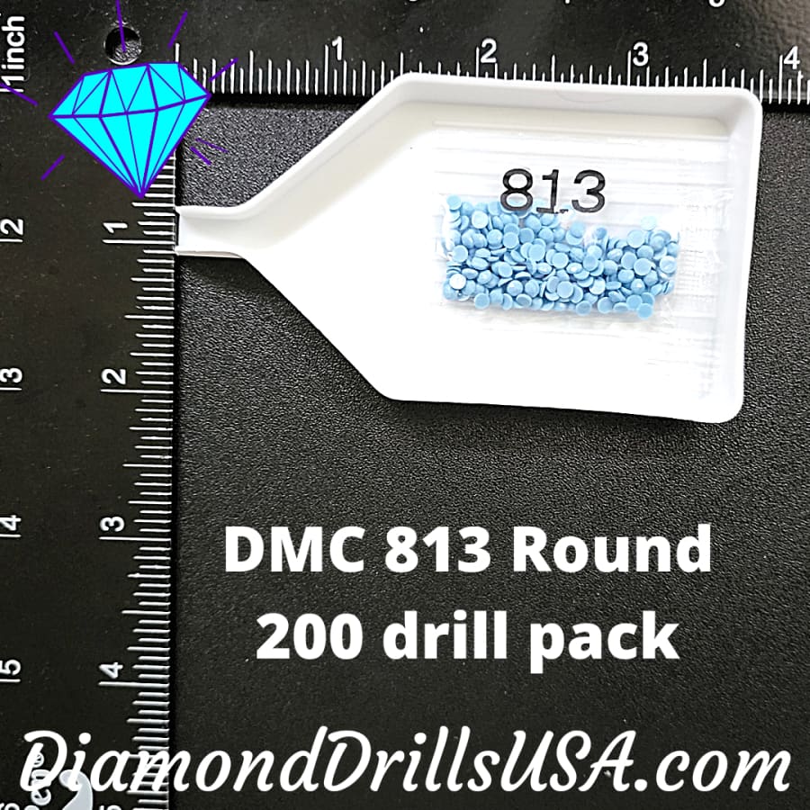 DMC 813 ROUND 5D Diamond Painting Drills Beads DMC 813 Light