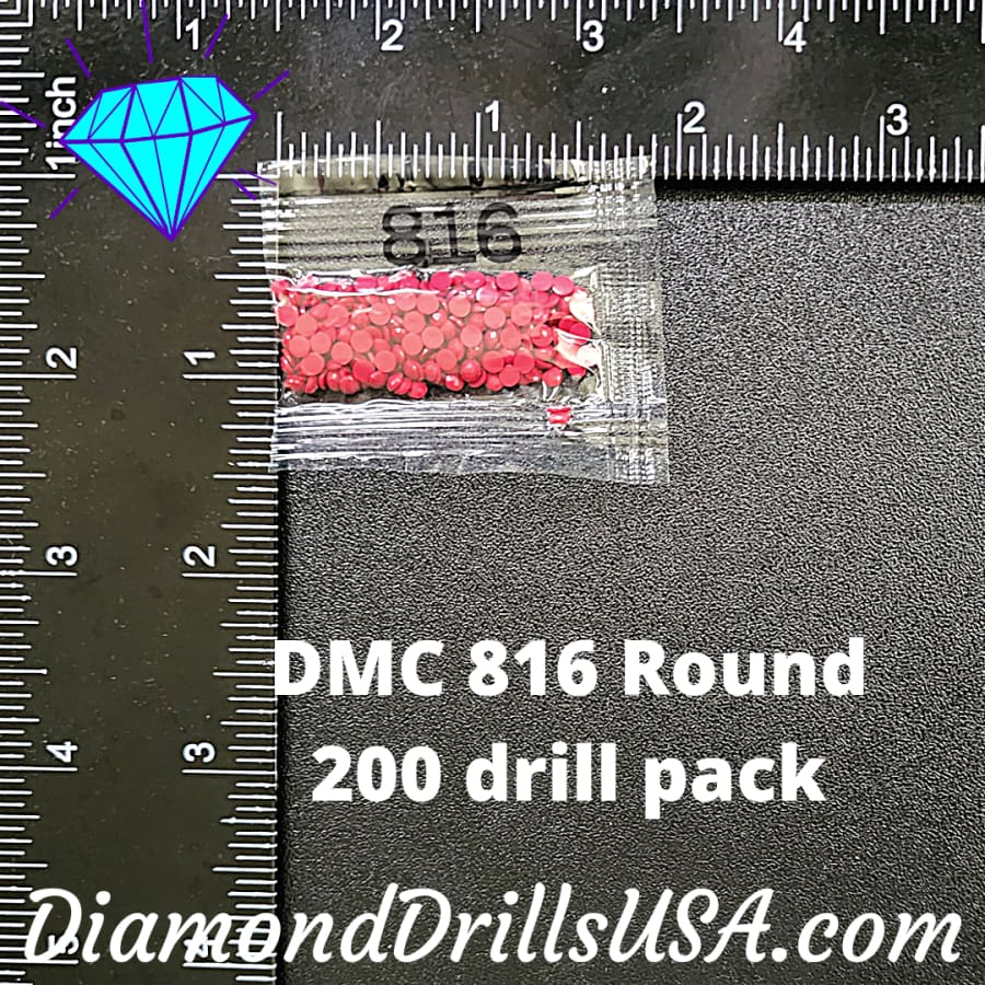 DMC 816 ROUND 5D Diamond Painting Drills Beads DMC 816