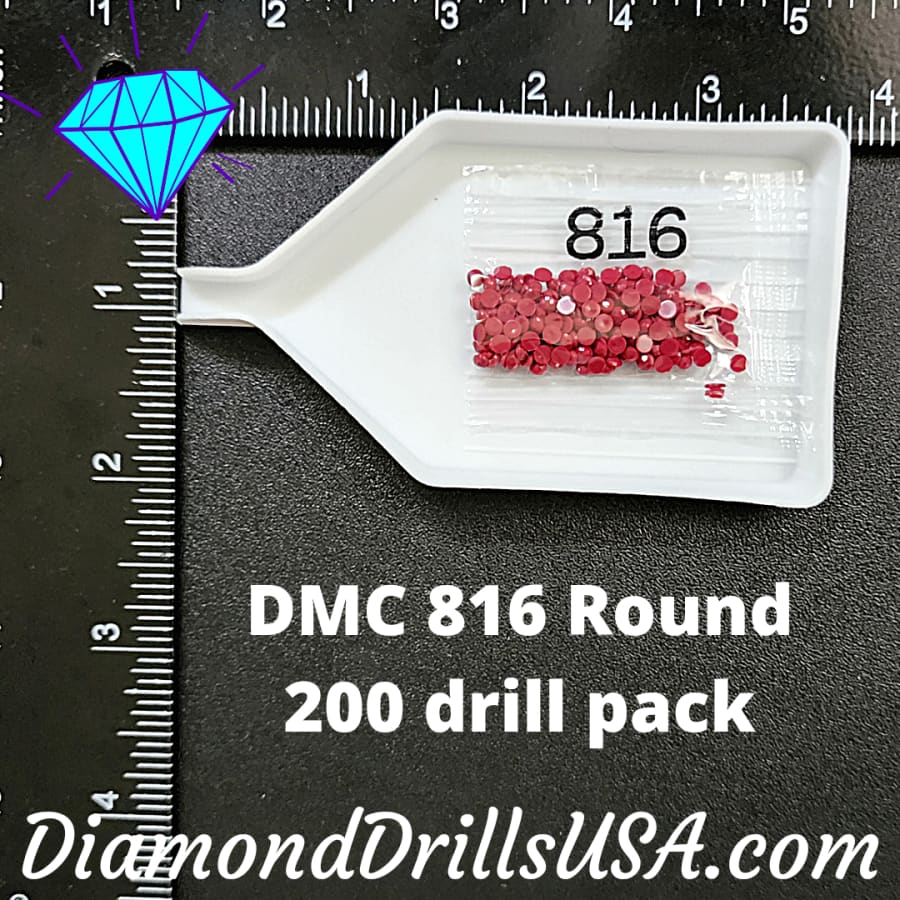 DMC 816 ROUND 5D Diamond Painting Drills Beads DMC 816