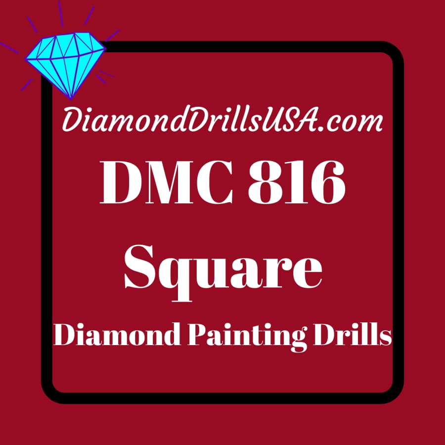 DMC 816 SQUARE 5D Diamond Painting Drills Beads DMC 816