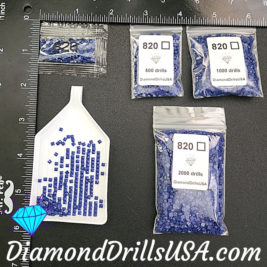 DMC 820 SQUARE 5D Diamond Painting Drills Beads DMC 820 Very