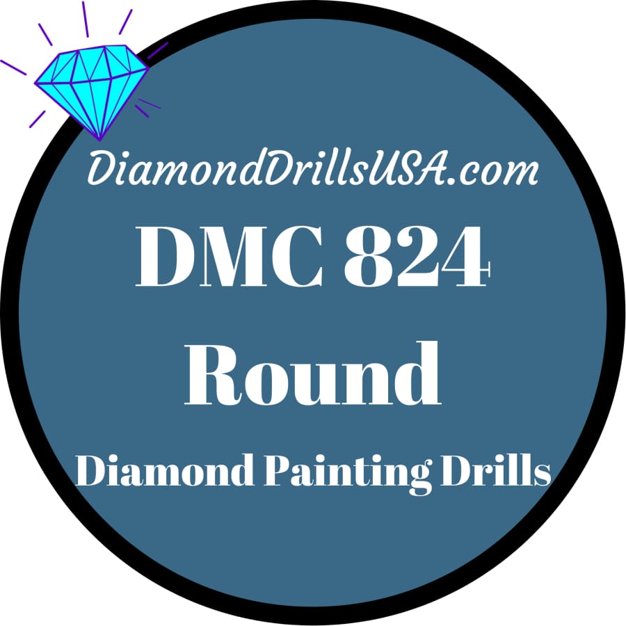 DMC 824 ROUND 5D Diamond Painting Drills Beads DMC 824 Very